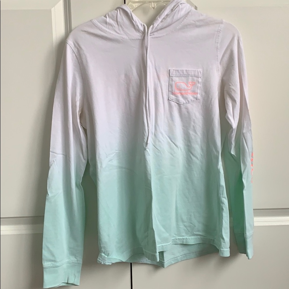 Vineyard vines small, long sleeve shirt with hood